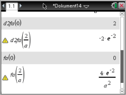 Mathematische Berechnungen und Funktionen in einem Software-Dokument.