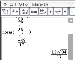 Mathematische Formel und Berechnung in einem Software-Interface.