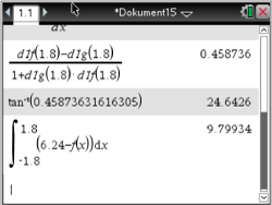 Mathematische Berechnungen und Formeln in einem Dokument.