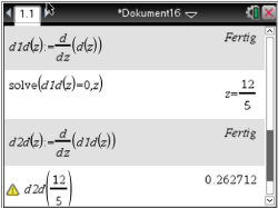 Mathematische Berechnungen und Gleichungen in einer Softwareanwendung.