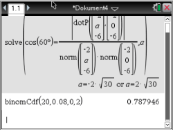 Mathematische Gleichungen und Berechnungen in einem Dokumentenfenster.